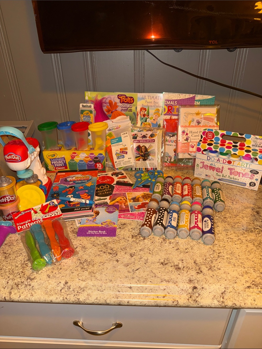 ULTIMATE Kids Craft & Paint Supply Lot-Crayola,Play-Doh,Do-A-Dot,Sticker Books